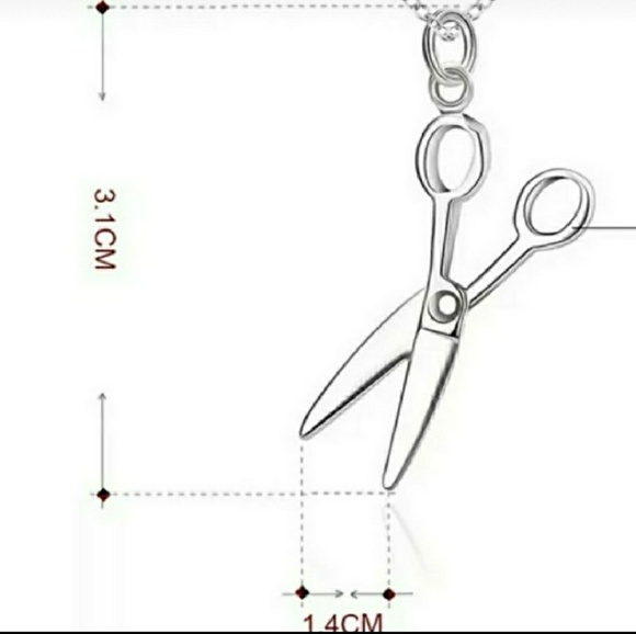 .925 sterling silver scissors charm - Picture 4 of 4